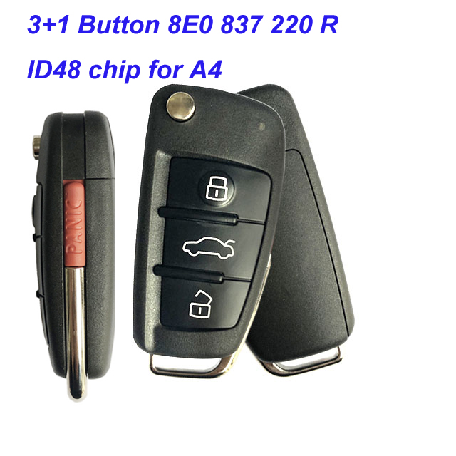 MK090043 Original 3+1 Button 433MHZ Smart Key for Audi A4 Remote key