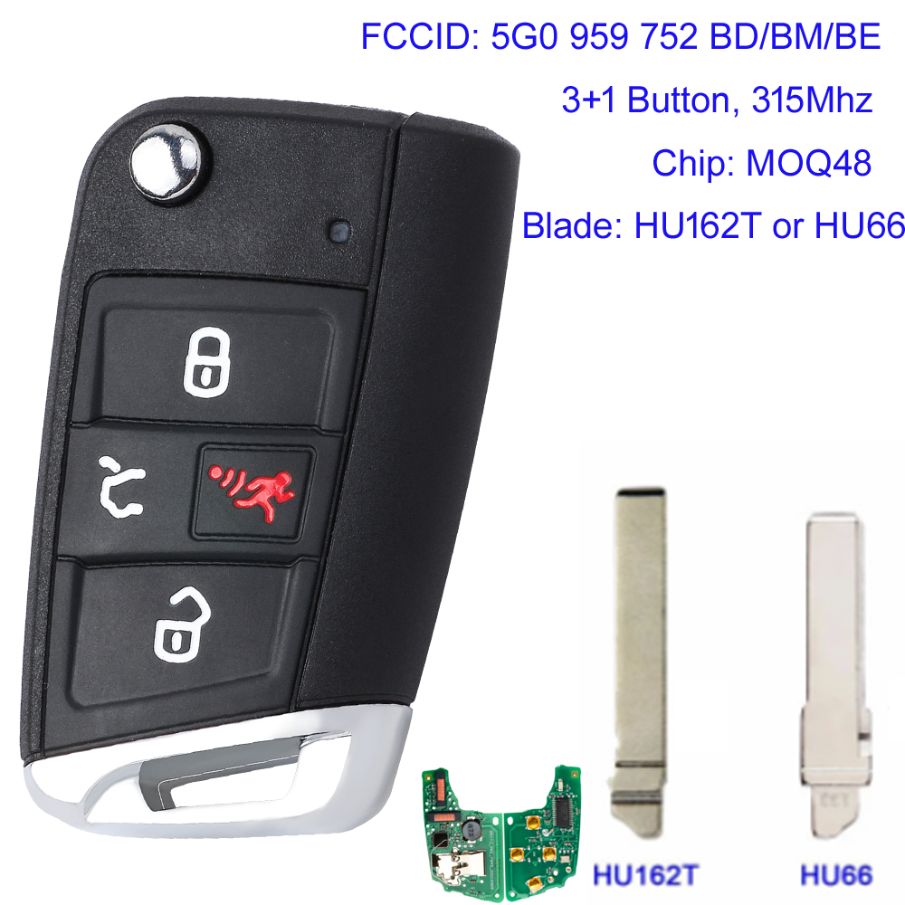 Car Key Housing 2-Button Key Fob Housing 433MHz For SEAT / VW - New ...