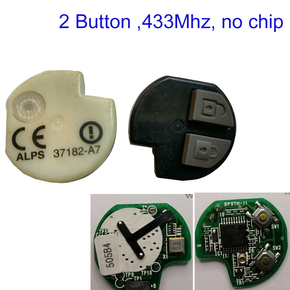 MK370029 2 Button Remote Control 433.87mhz FSK for S-uzuki Without